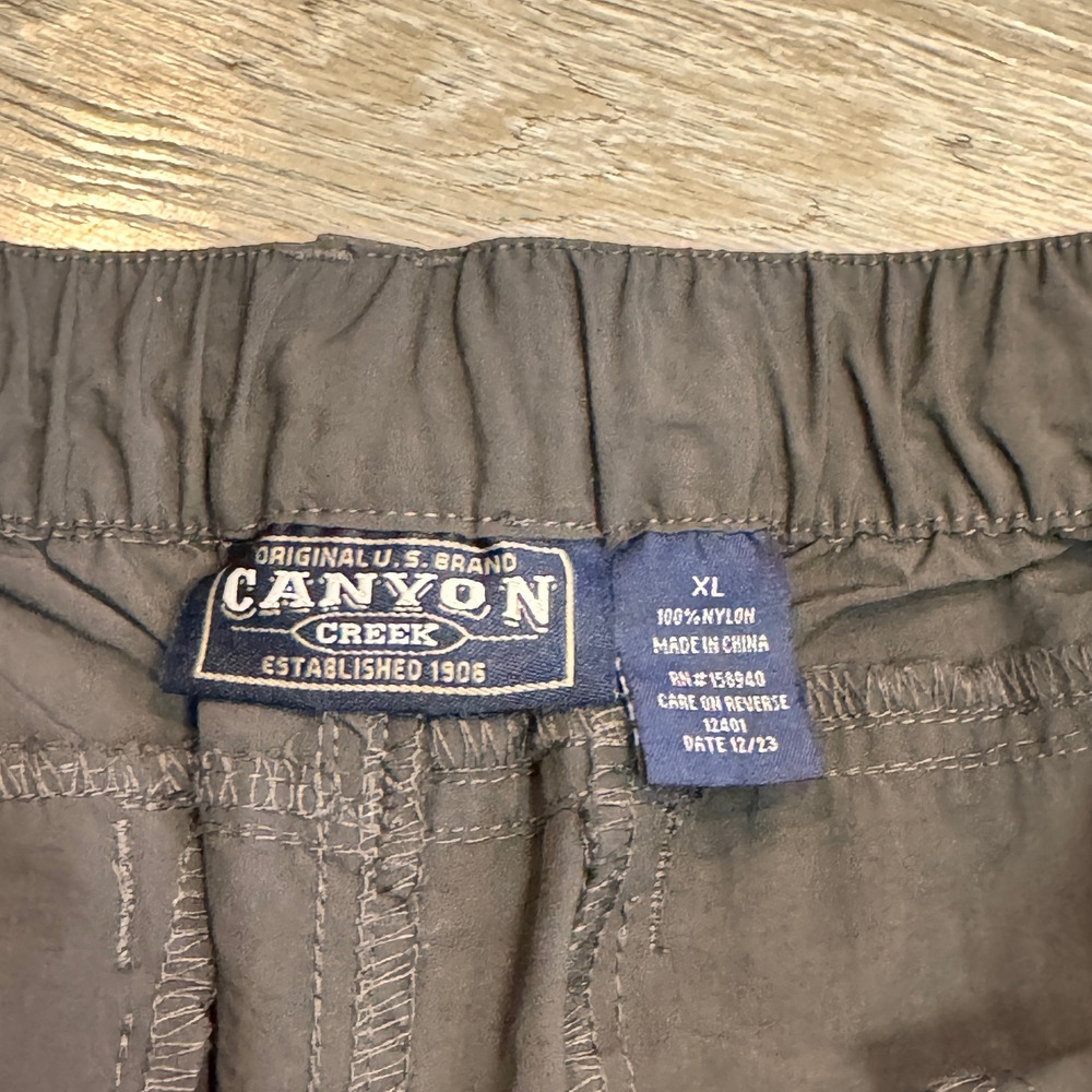 Canyon Creek Mens Convertible Zip Off Cargo Pants Gray XLarge XL Hiking Outdoor - Picture 6 of 9
